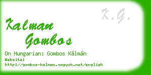 kalman gombos business card