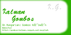 kalman gombos business card